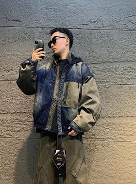 uus极寒系列贼帅牛仔机能风解构立裁设计师重磅羽绒服