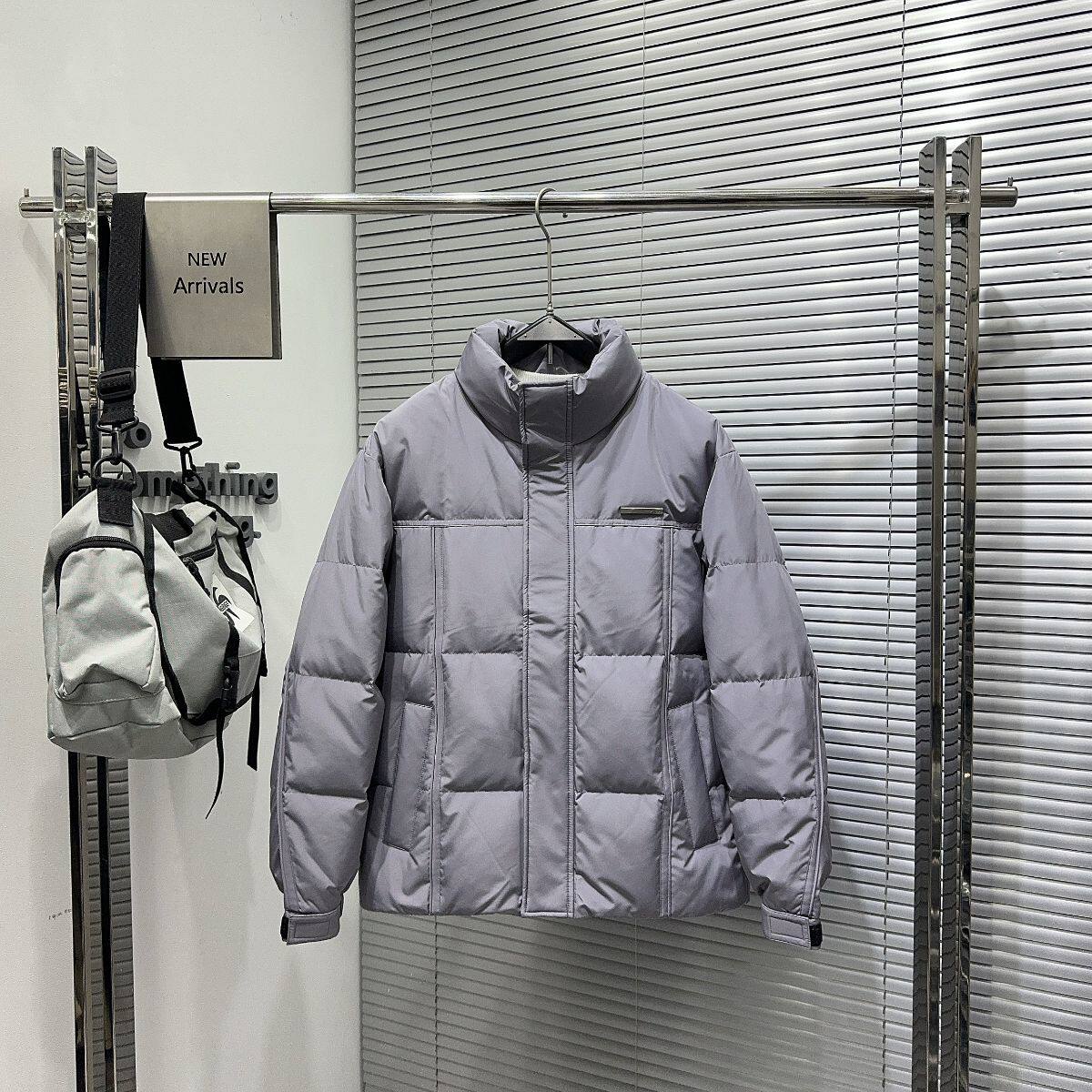 冬季新款男士潮流立领羽绒服加厚90白鸭绒外套时尚帅气百搭面包服