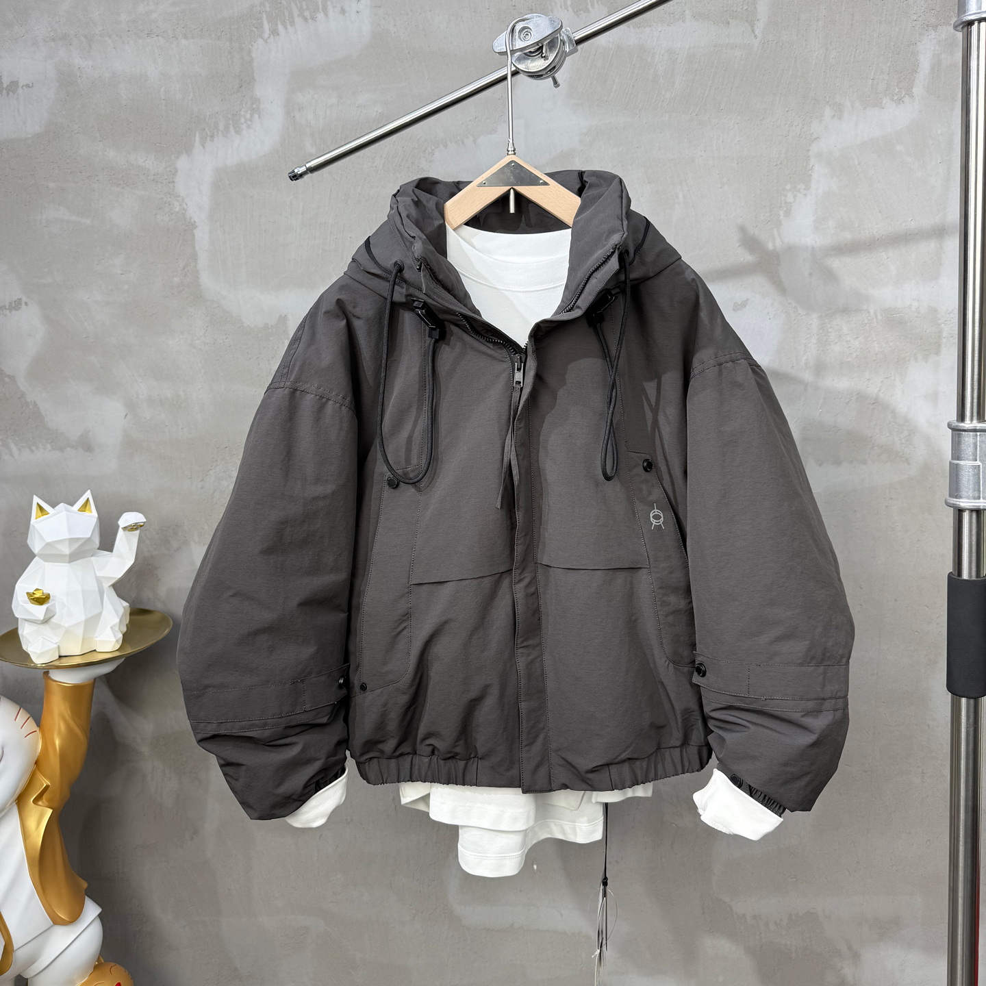 实体店易麦轻奢潮牌连帽时尚潮流百搭休闲简约商务气质羽绒外套男