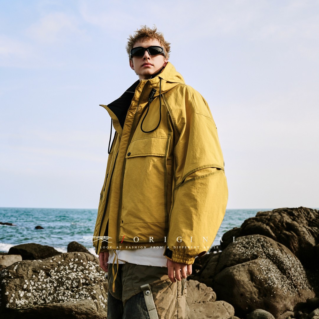 易麦2025原创连帽白鸭绒羽绒服城市休闲轻户外男女同款抗寒外套