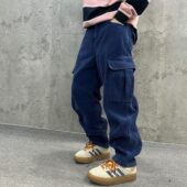 保命裤 休闲裤 冬季 保暖加绒加厚大口袋灯芯绒工装 裤 男女 1092