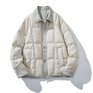 捡到宝！家属高端线！御寒黑马90白鸭绒！羽绒服拼接保暖外套男冬