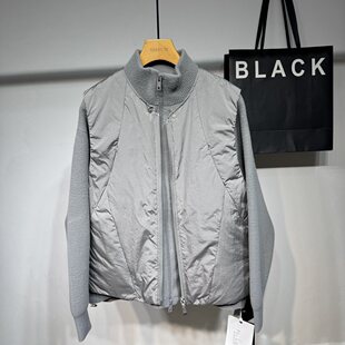 美式潮牌宽松立领两件套羽绒马甲针织衫男冬季青年90白鸭绒羽绒服