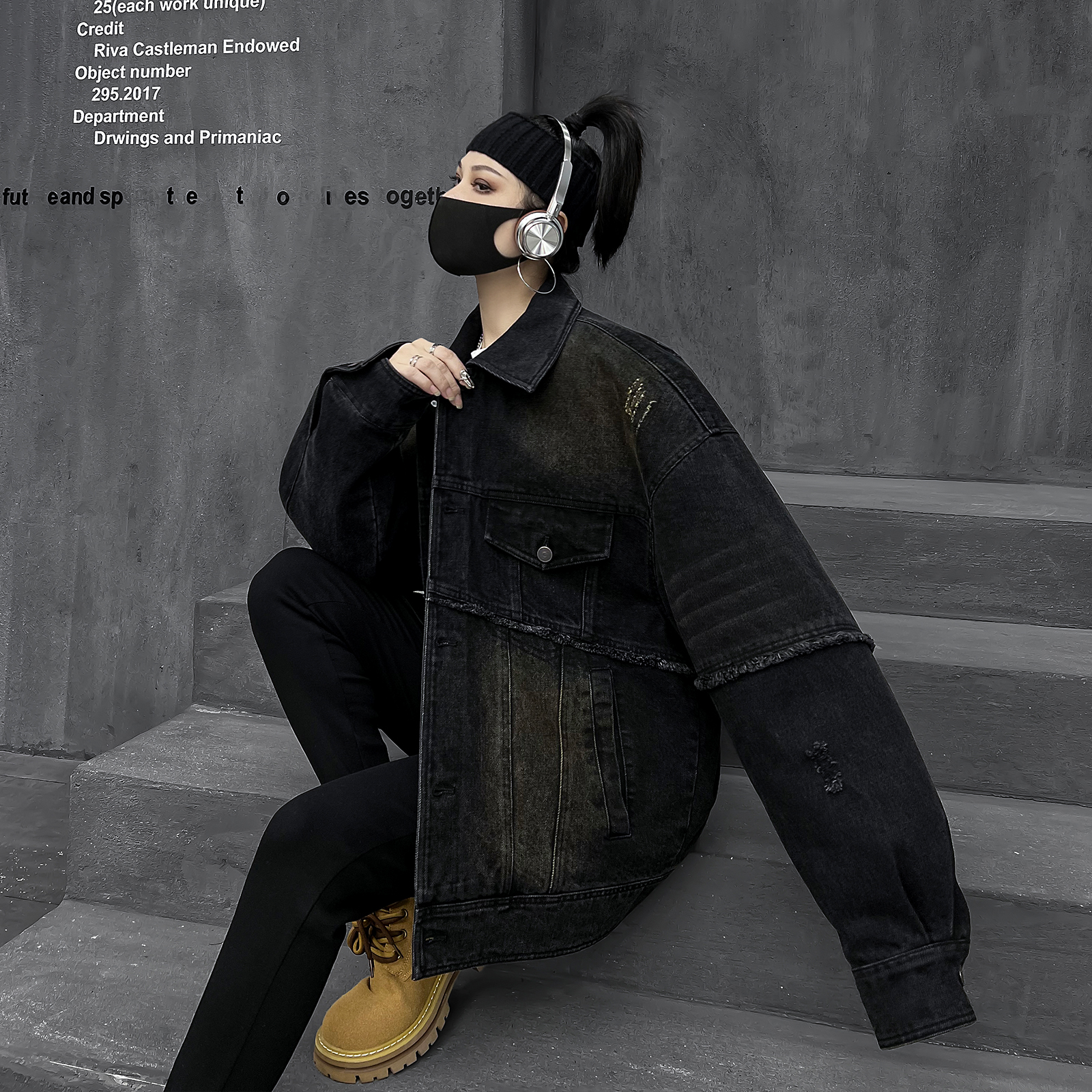 潮牌炸街牛仔羽绒服女冬季2025轻薄显瘦无帽90白鸭绒保暖外套