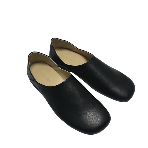 LEM风格薄底一脚蹬软跟男女皮鞋