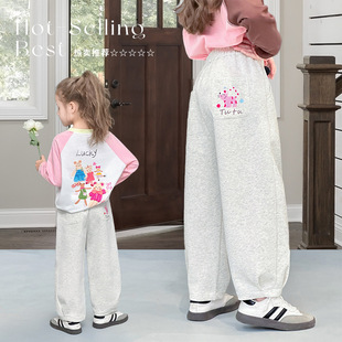 图图小象童装女童加绒裤子2025新款女童冬装加绒加厚校服裤女孩裤