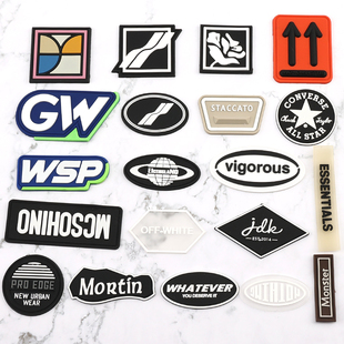 时尚百搭皮标衣服补丁贴硅胶橡胶PVC软胶羽绒服破洞修补 LOGO定制