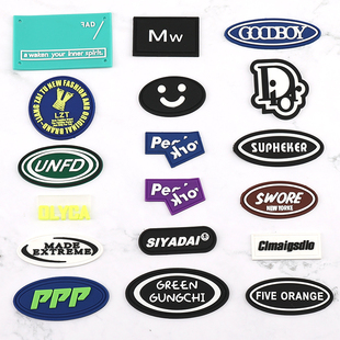 时尚羽绒服装饰衣服补丁贴滴胶硅胶PVC软胶贴DIY破洞修补LOGO定制