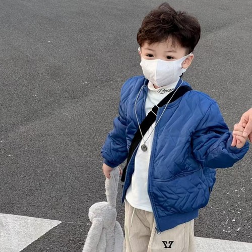 貌貌妈家男女童棒球服加厚夹棉棉