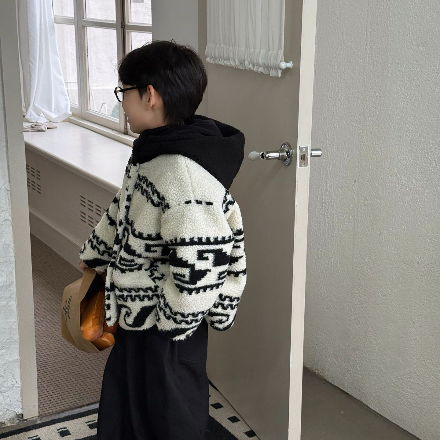 男童加厚加绒保暖毛毛外套棉服