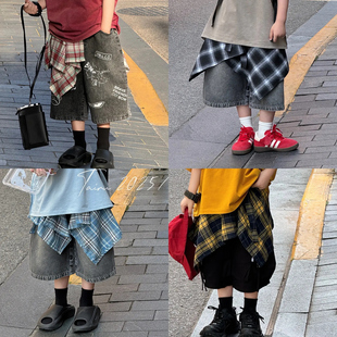 男童百搭美式 韩版 街头感嘻哈风配饰小屁帘 新款 貌貌妈家2025夏季