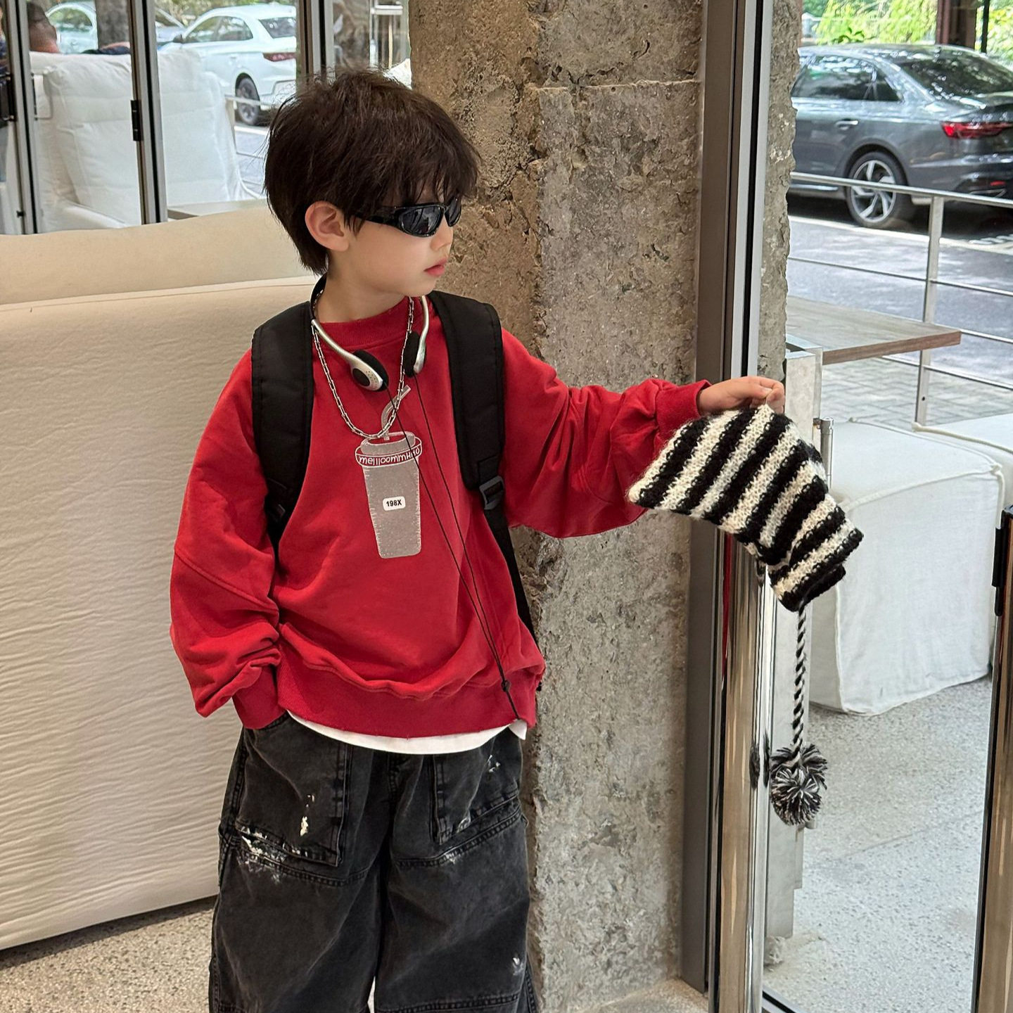 儿童美式休闲韩版洋气套头卫衣