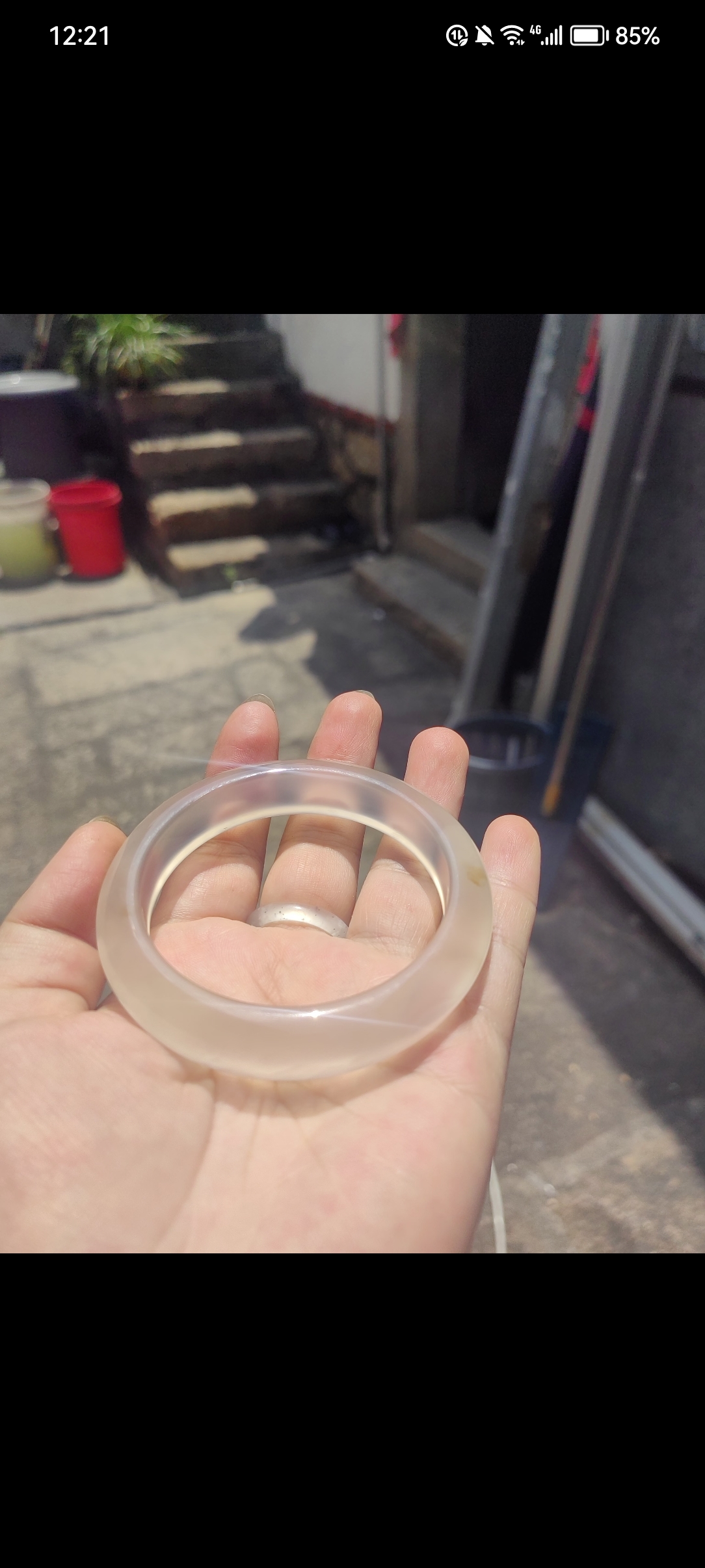 瑕疵漏 高冰玛瑙小冰块玛瑙手镯53+