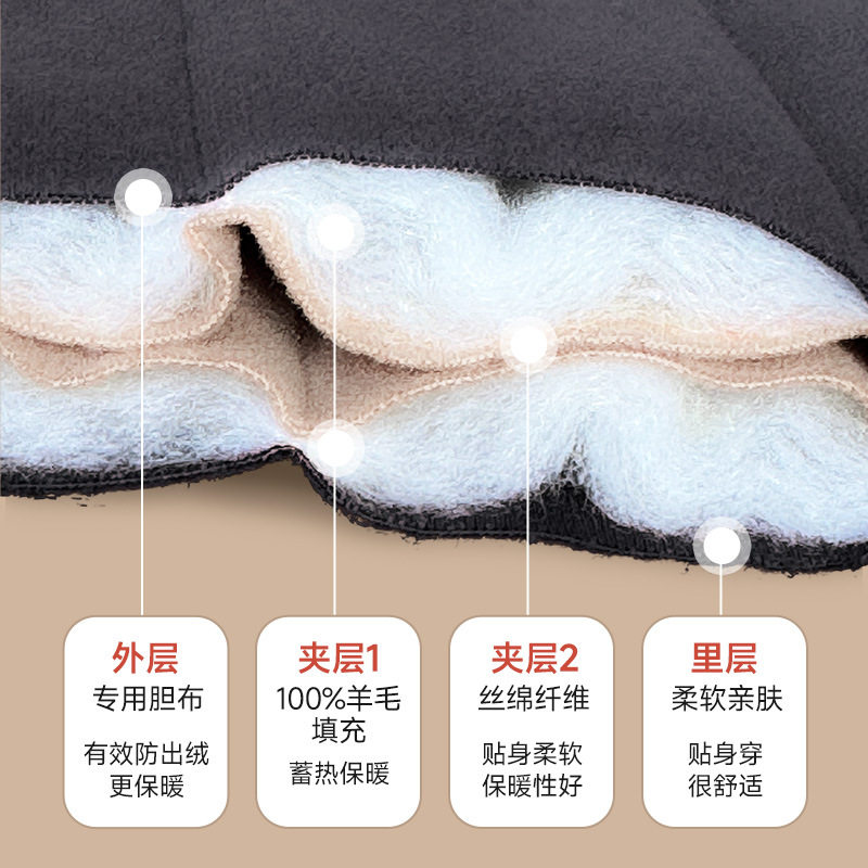 中老年人羊毛棉衣男居家爸爸大码贴身内外穿加绒加厚保暖立领棉袄