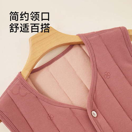 中老年人保暖背心女装加绒加厚羊毛马甲妈妈坎肩加厚老人秋冬内穿