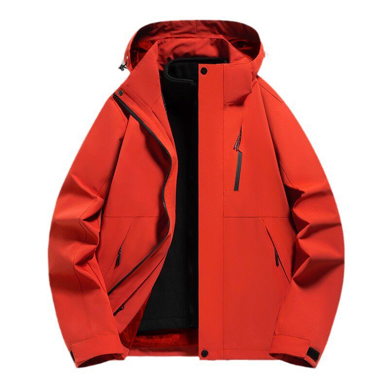 冲锋衣男女三合一可拆卸防泼水户外登山服2026冬季外套加厚保暖