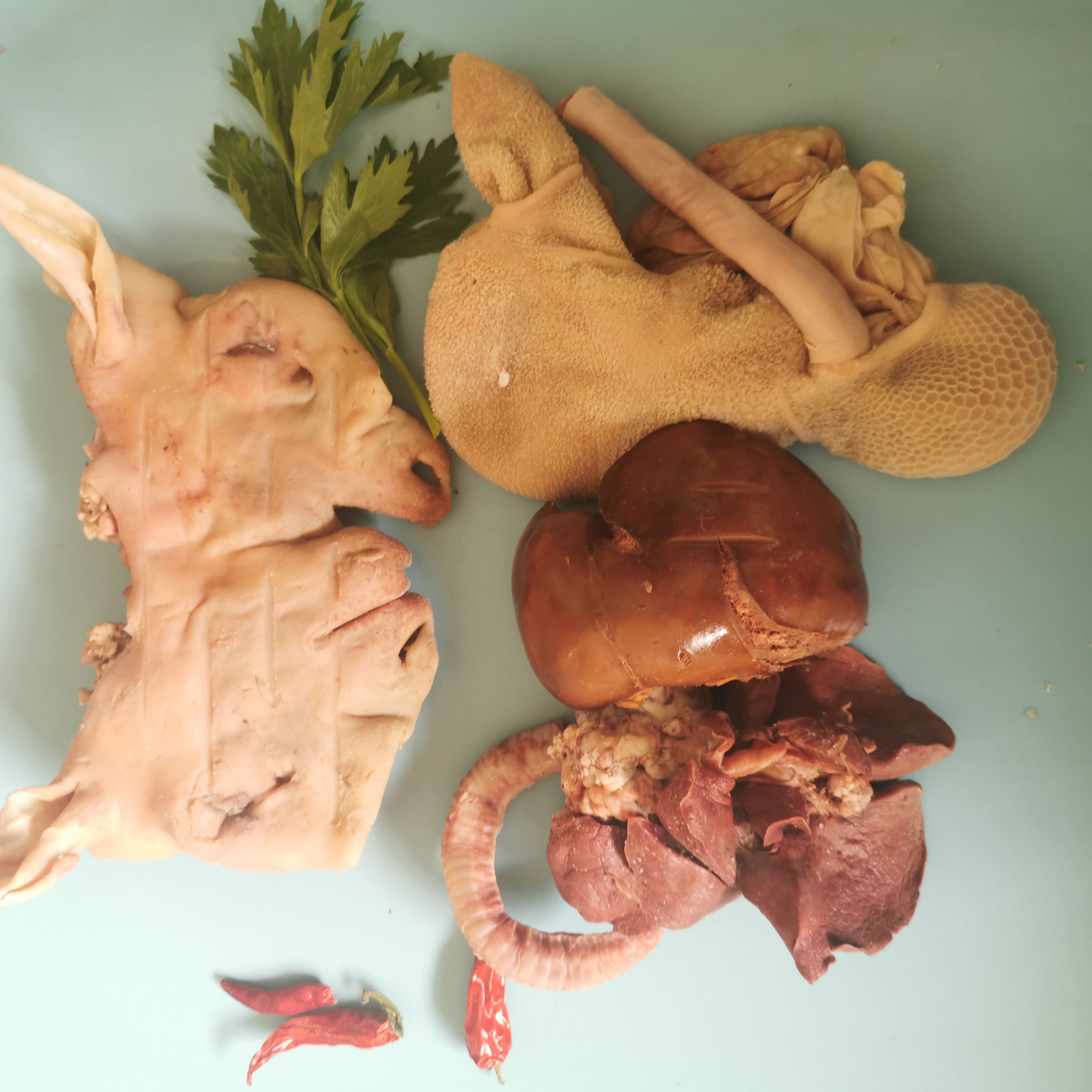 整套羊下货羊杂羊下水羊头羊肚羊心羊肝羊肺羊肠子5斤装羊杂