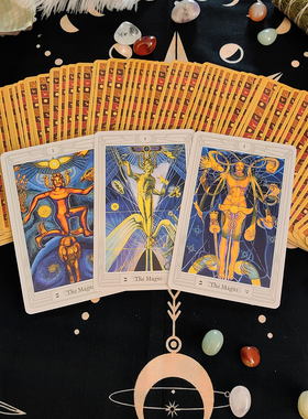 美版80张3张魔术师大版透特托特thoth tarot大尺寸14.8*9.5cm桌游