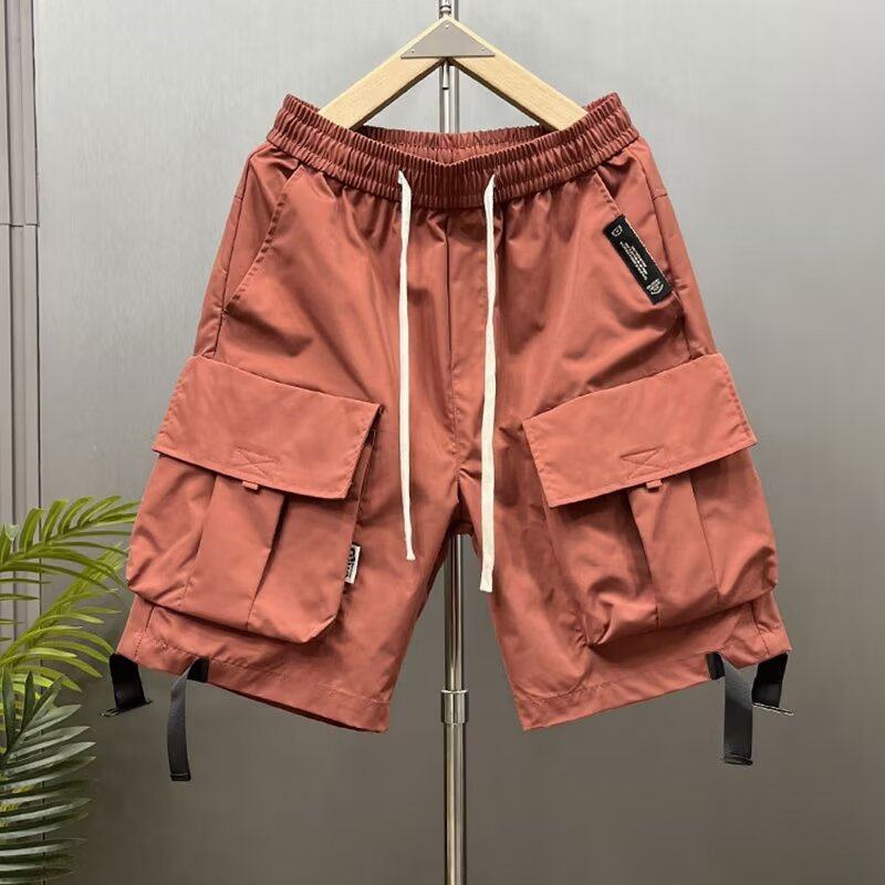 大口袋工装短裤男机青年夏季机能大裤头学生宽松运动潮牌五分裤子,男装,短裤,淘宝优惠券,粉丝福利购,淘宝优惠卷