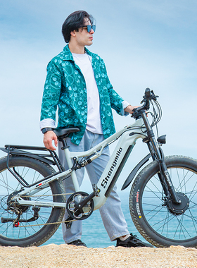 圣米洛/Shengmilo双驱电动自行车48V锂电助力越野山地车成人电摩