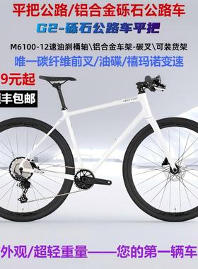 骓特G2平把公路车/砾石公路车瓜车油刹桶轴碳纤维硬叉M610012变速