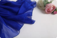 Royal blue silk scarf, solid color silk scarf, mulberry silk, genuine Korean women's silk scarf shawl, oversized real silk scarf thumbnail 3