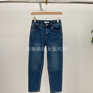 加绒牛仔裤 安娘韩国代购 2025冬百搭显瘦烟管裤 Lady女装 22859 Gent