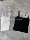 安娘韩国代购 吊带背心 文胸薄款 东大门女装 2024夏新洋气净色一体式