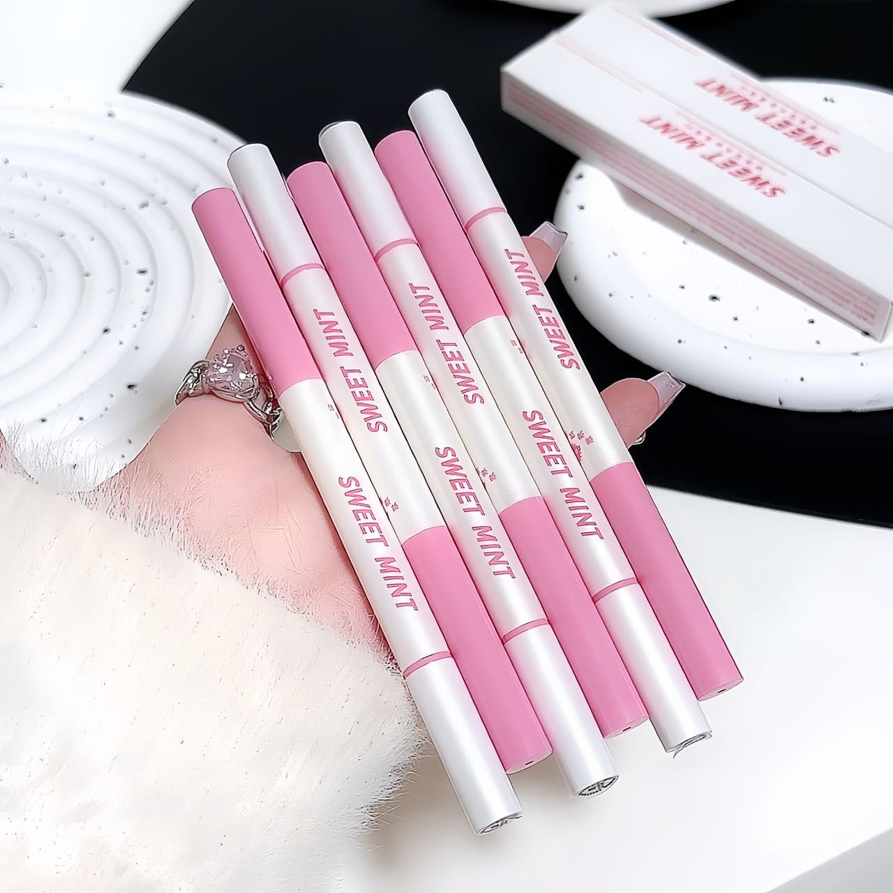 sweetmint弹弹双头卧蚕笔卧蚕阴影+高光提亮自然双头眼线卧蚕笔