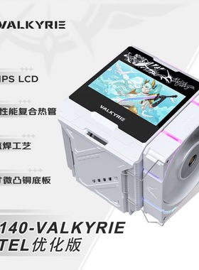 瓦尔基里 DX140黑色ARGB双塔风冷CPU台式风扇散热器 1700白色AMD