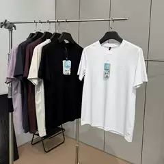 Italian Light Luxury! Heavyweight 100-Count Washed P Cotton with Liquid Ammonia Treatment, Soft and Delicate Short-Sleeve T-Shirt for Men 88601
