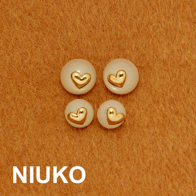 NIUKO纽扣心形装饰衬衫针织扣