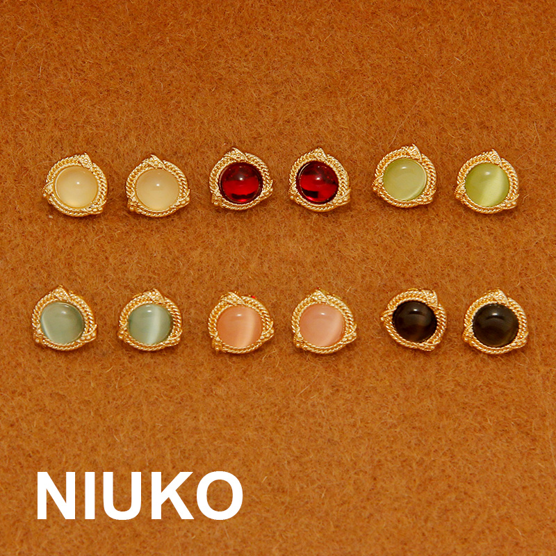 NIUKO 优雅气质金属半透彩色女装衬衫纽扣高档精致服装辅料钮扣子