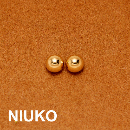 NIUKO纽扣简约金色金属珠珠扣