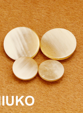 NIUKO 精致复古树脂大衣纽扣玉石风格平面钮扣子高级质感服装辅料