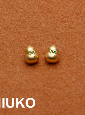 NIUKO 金色中国风葫芦形纽扣装饰服装辅料金属钮扣子高档定制DIY