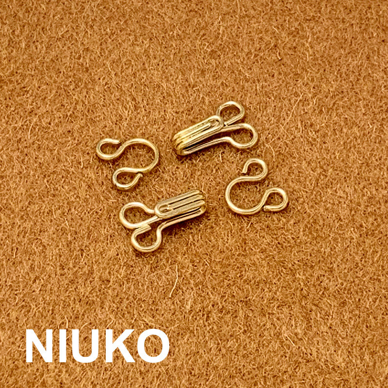 金色高档金属挂钩服装辅料风纪扣