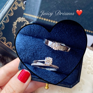 法国轻奢JuicyDreams永恒相守GRA莫桑钻情侣小众高级礼物纯银戒指