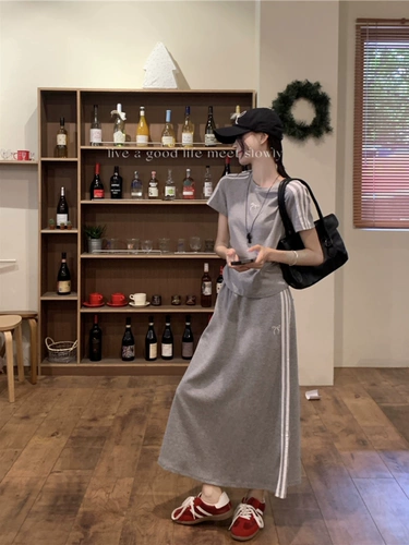 Летняя футболка, спортивный костюм, юбка, большой размер, по фигуре