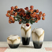 景德镇陶瓷花瓶电视柜装 现代简约客厅干花插花花器 饰花摆件新中式