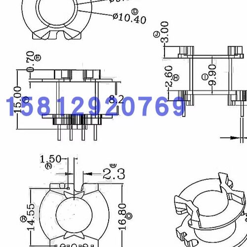 PQ20变压器磁芯骨PQ21磁芯立式