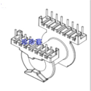 PQ3230高频变压器磁芯骨架卧式8+8