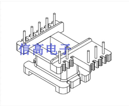 EE22变压器磁芯骨架立式加宽5+2+3