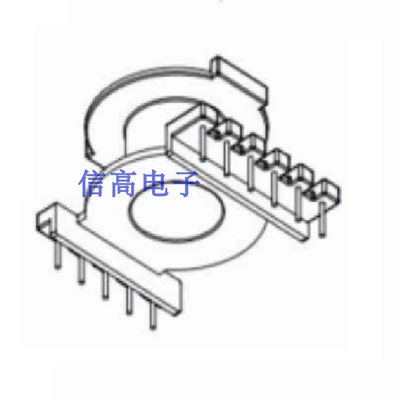 高频变压器磁芯骨架立式5+6骨架
