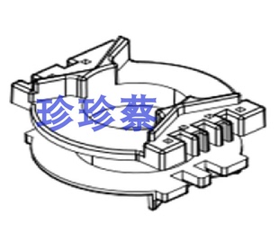 PQ20高频变压器磁芯骨架立式4+2针