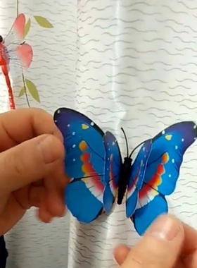 大号仿真蜻蜓双层蝴蝶别针款多种颜色窗帘辅料配件婚庆节日装饰品