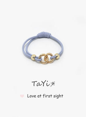 手工扎头发韩国ins橡皮筋