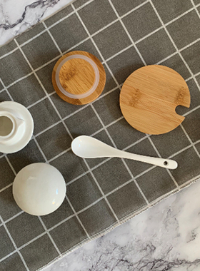 单卖调味罐瓶盖子醋壶油壶油瓶盖子调味罐木盖子木托底座调味勺子