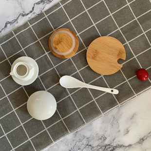 单卖调味罐瓶盖子醋壶油壶油瓶盖子调味罐木盖子木托底座调味勺子