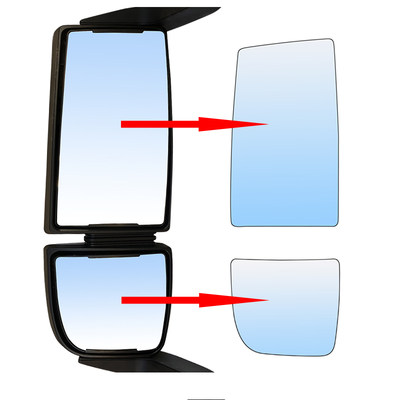 重汽豪沃TX7TX5TX6倒车镜片豪沃TX340460后视镜反光镜片加热电动